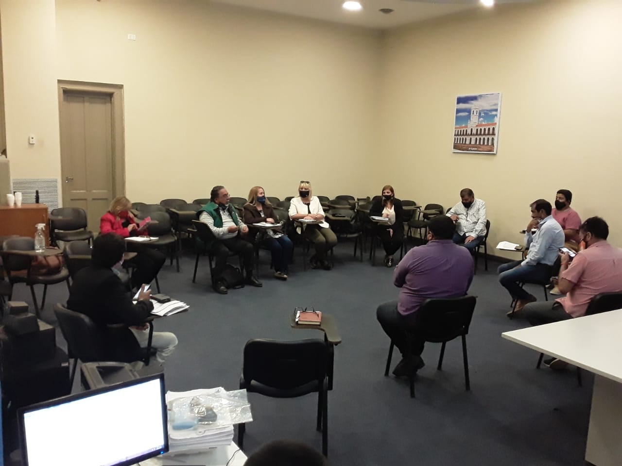 Los gremios reunidos con el Ministro de Trabajo y Recursos Humanos