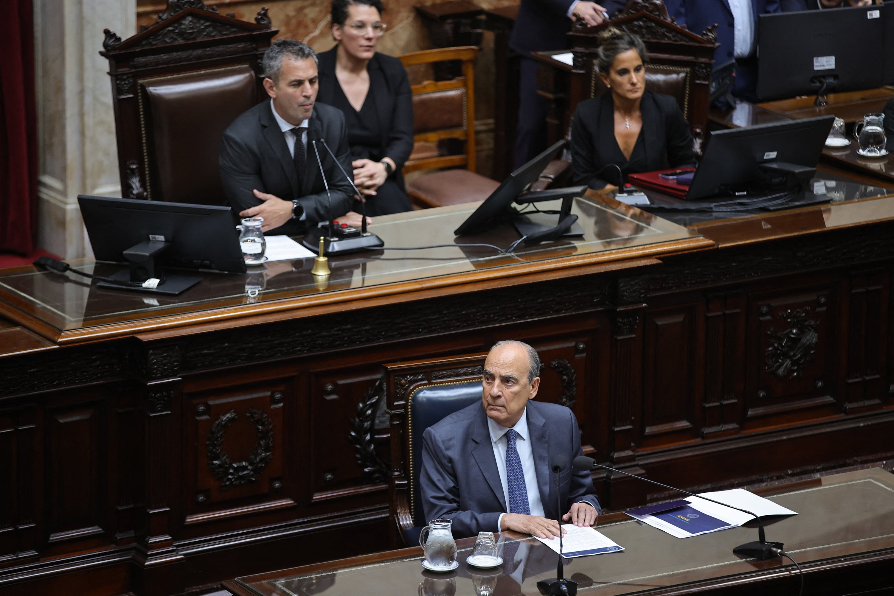 El Jefe de Gabinete, Guillermo Francos, durante su comparecencia en la Cámara de Diputados.