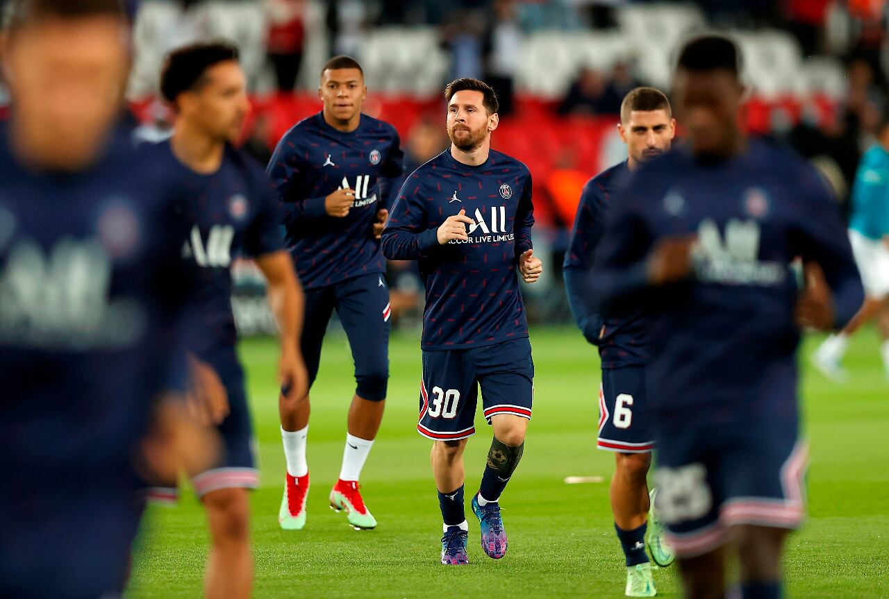 Lionel Messi, entrada en calor con el PSG.