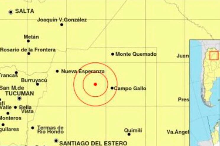 El epicentro del sismo tuvo lugar entre las ciudades de Nueva Esperanza y Campo Gallo