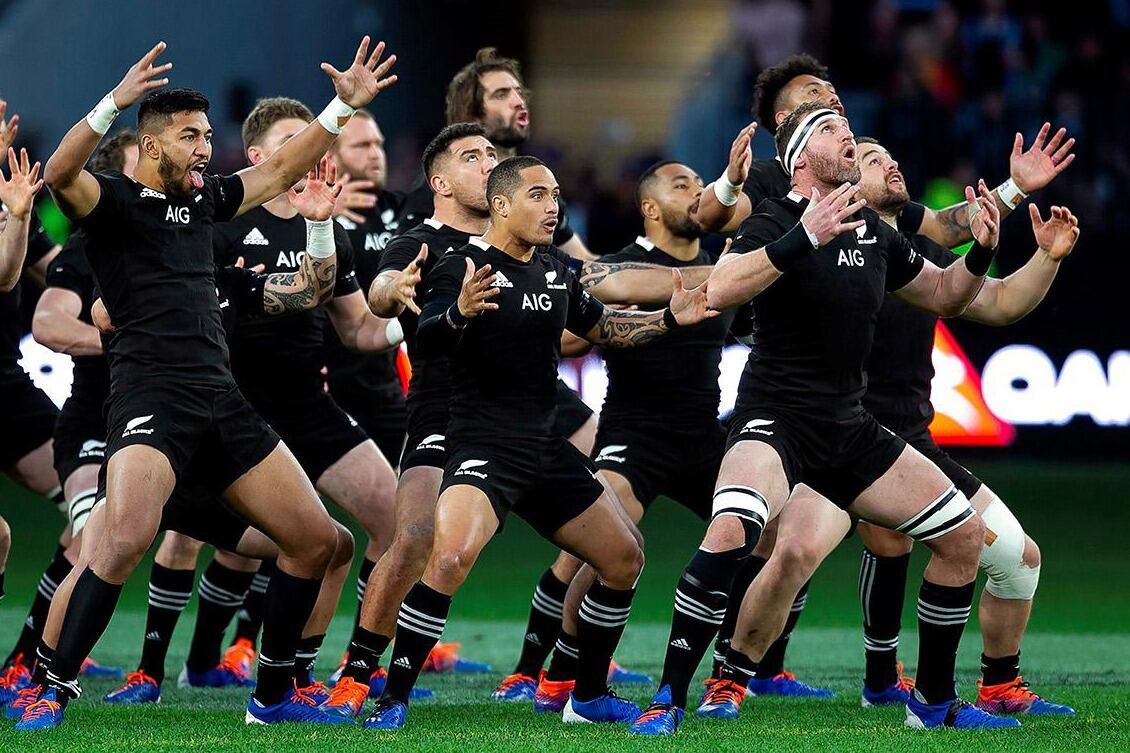 All Blacks, en pleno Haka.
