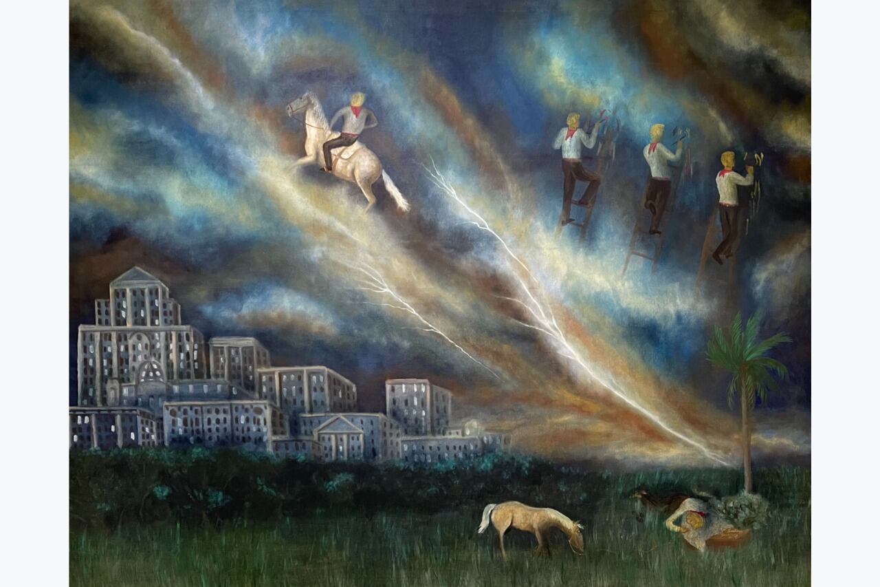 El sueño de Jacob, 1995. Óleo sobre tela, 140x190 cm, de SGS.