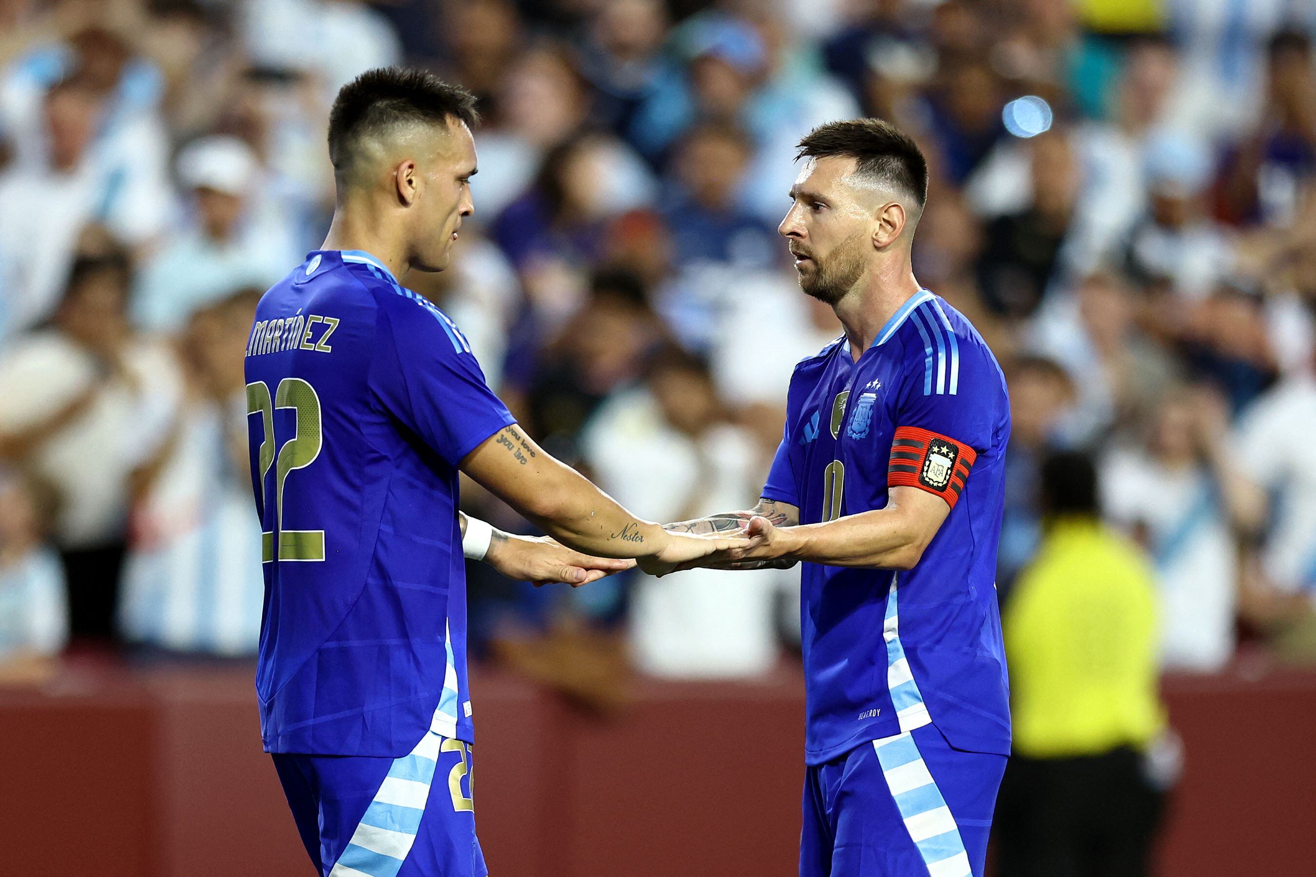 Lautaro y Messi, goleadores de la noche