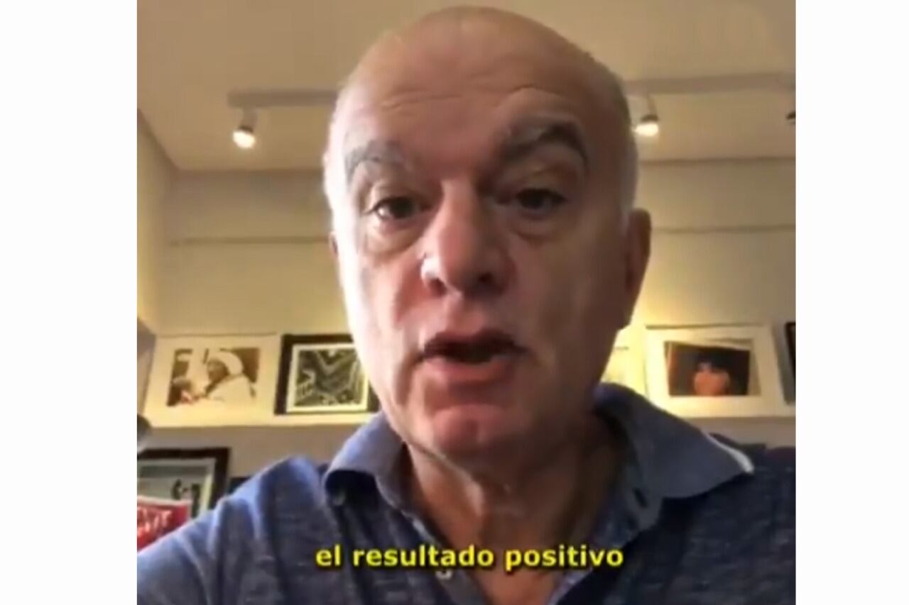 Néstor Grindetti, al anunciar en las redes sociales que se contagió de coronavirus.