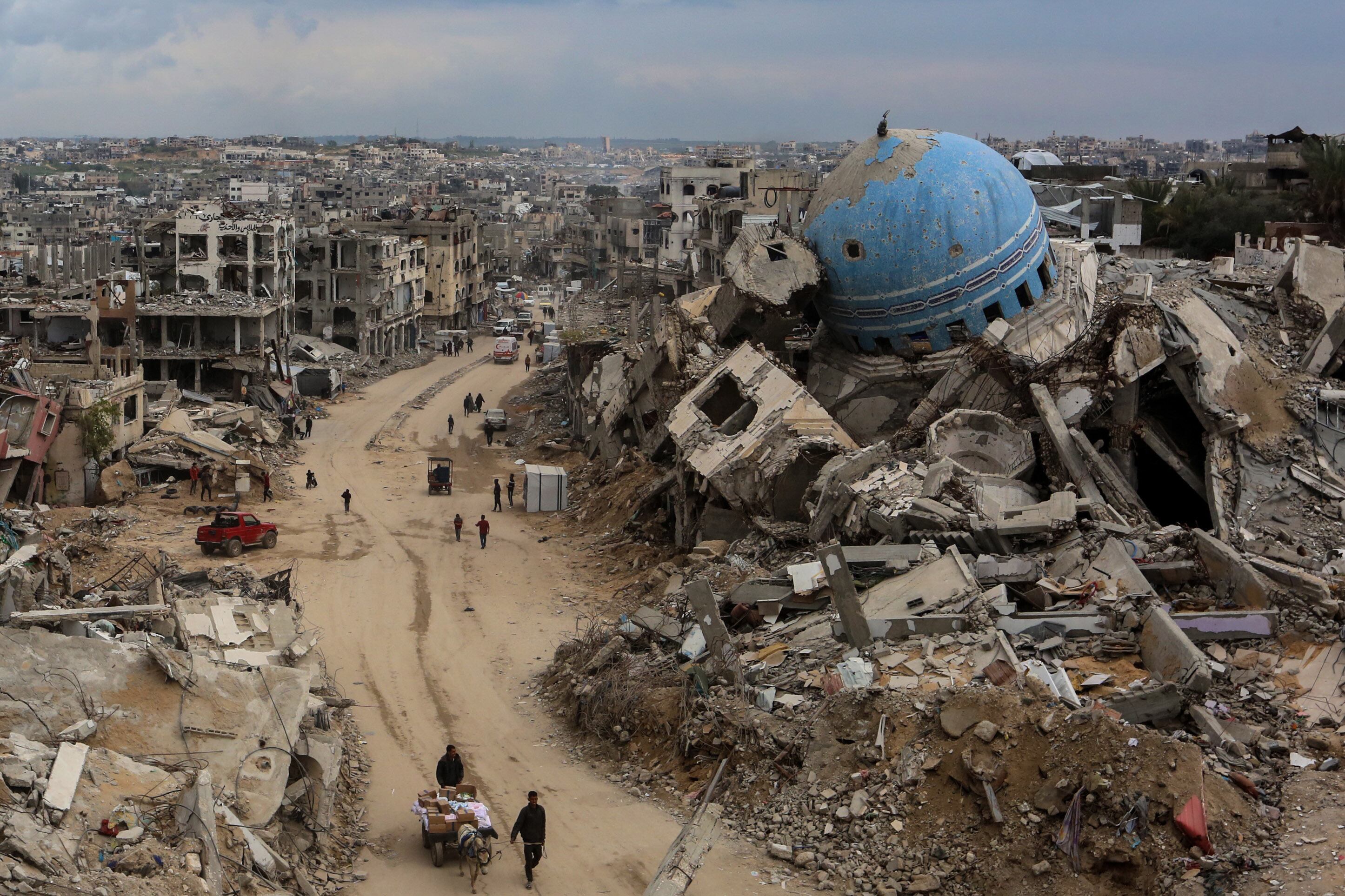 Viviendas destruidas en Beit Hanoun, norte de la Franja de Gaza.