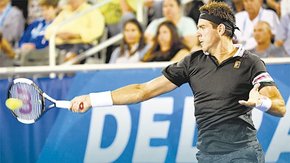 Juan Martín Del Potro derrotó a Nishioka por 6-3 y 7-5.