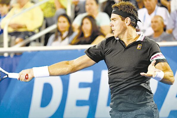 Juan Martín Del Potro derrotó a Nishioka por 6-3 y 7-5.