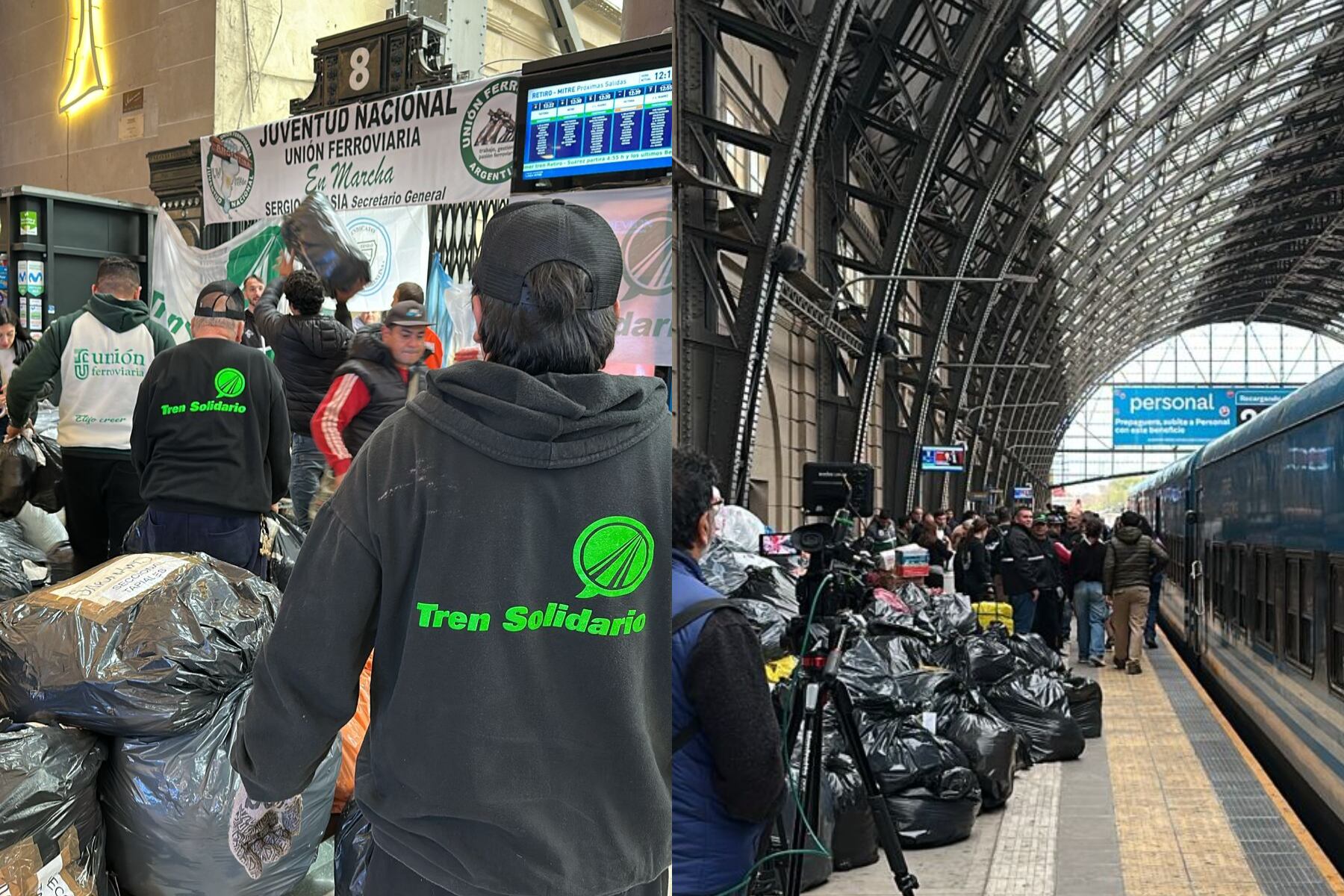 Partió el tren solidario a Zárate y Campana