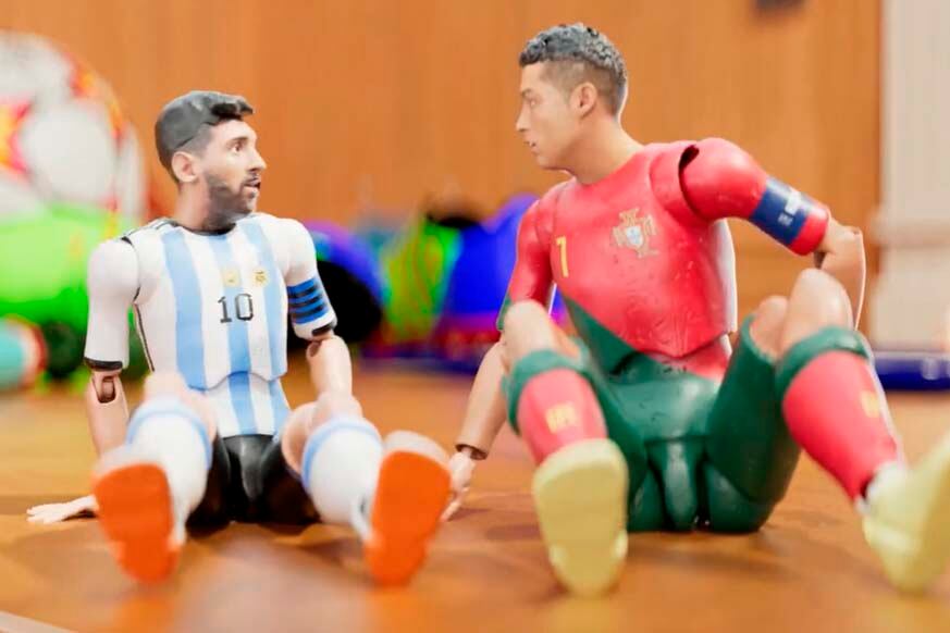 Messi y Cristiano en modo articulado