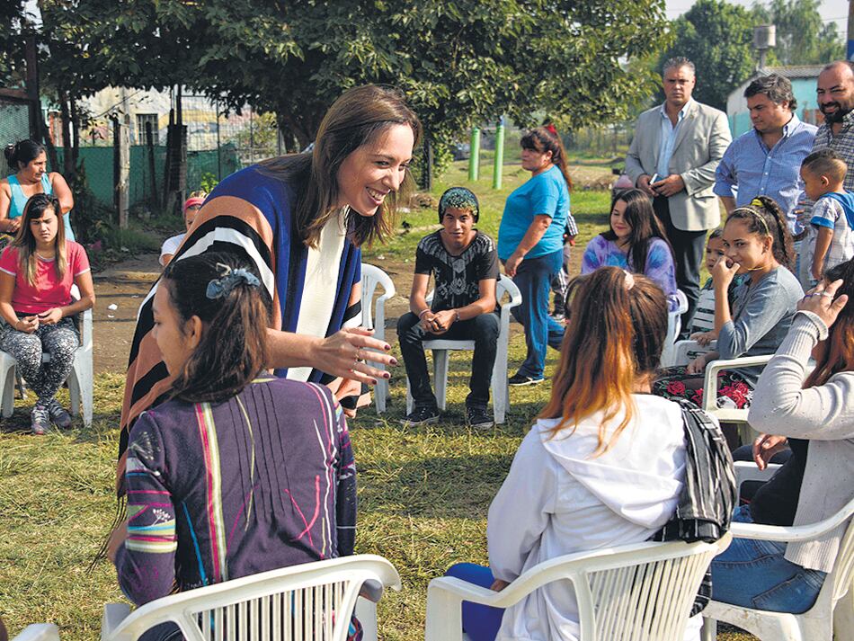 María Eugenia Vidal se mostró ayer en La Matanza.