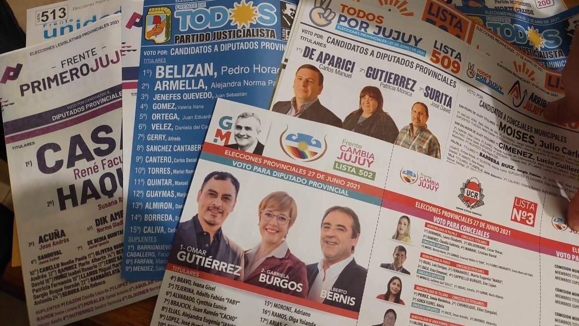 Boletas del oficialismo con la cara de Morales