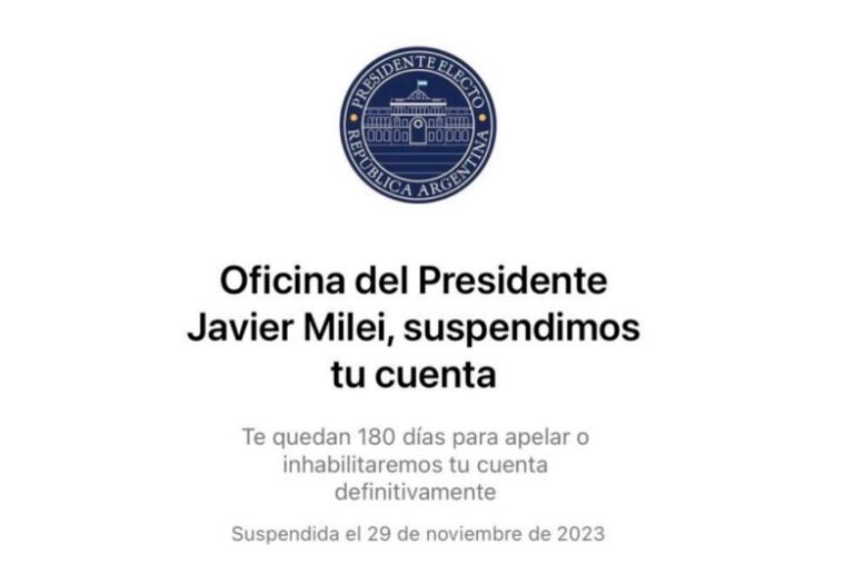 Así se vio la cuenta de IG durante varias horas.