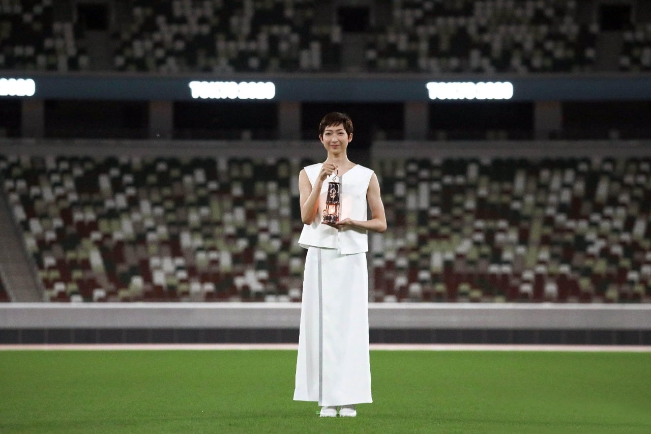 La nadadora local Ikee Rikako.