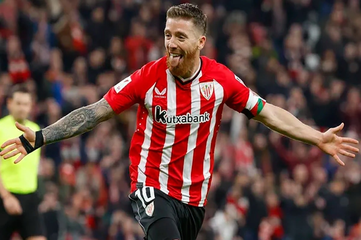 Muniain festejando un gol en el Bilbao