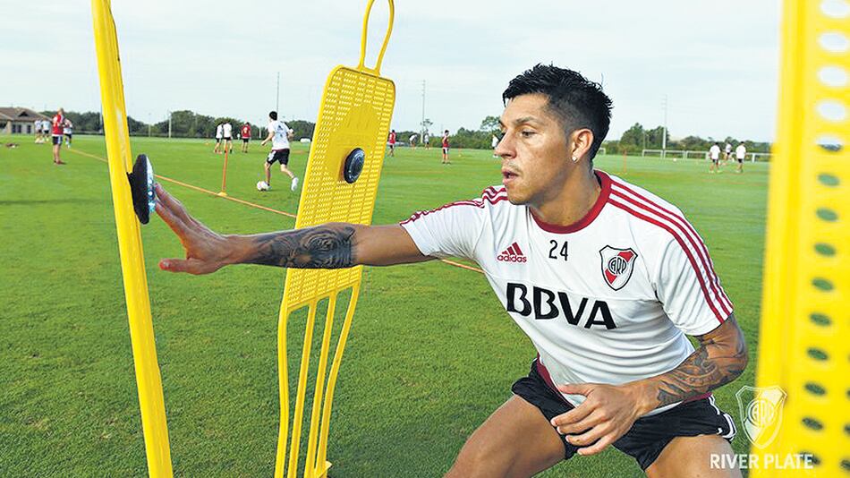 Enzo Pérez, uno de los refuerzos que sumó River para jugar la Superliga, la Copa Libertadores y la Copa Argentina.