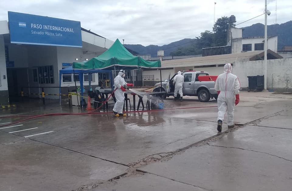 Desinfección en la frontera 