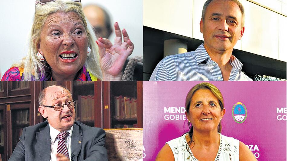Elisa Carrió (Capital), Héctor Baldassi (Córdoba), Albor Cantard (Santa Fe), Claudia Najul (Mendoza).