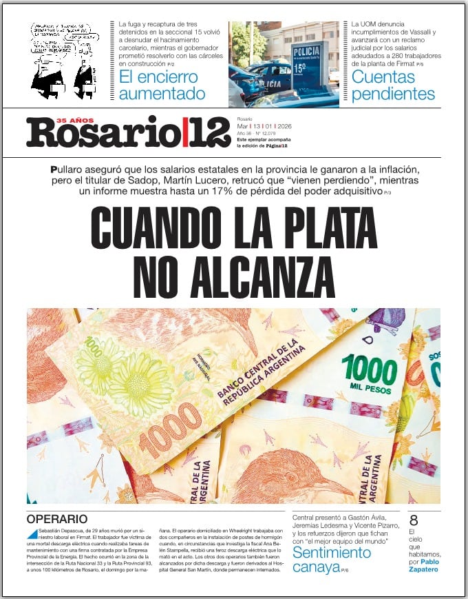 Pullaro aseguró que los salarios estatales en la provincia le ganaron a la inflación, pero el titular de Sadop, Martín Lucero, retrucó que “vienen perdiendo”, mientras un informe muestra hasta un 17% de pérdida del poder adquisitivo