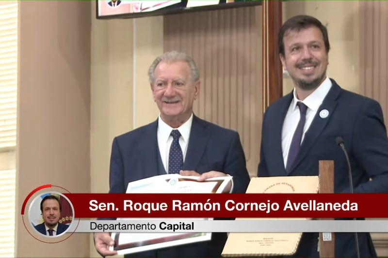 Roque Cornejo con Antonio Marocco, sin Sáenz