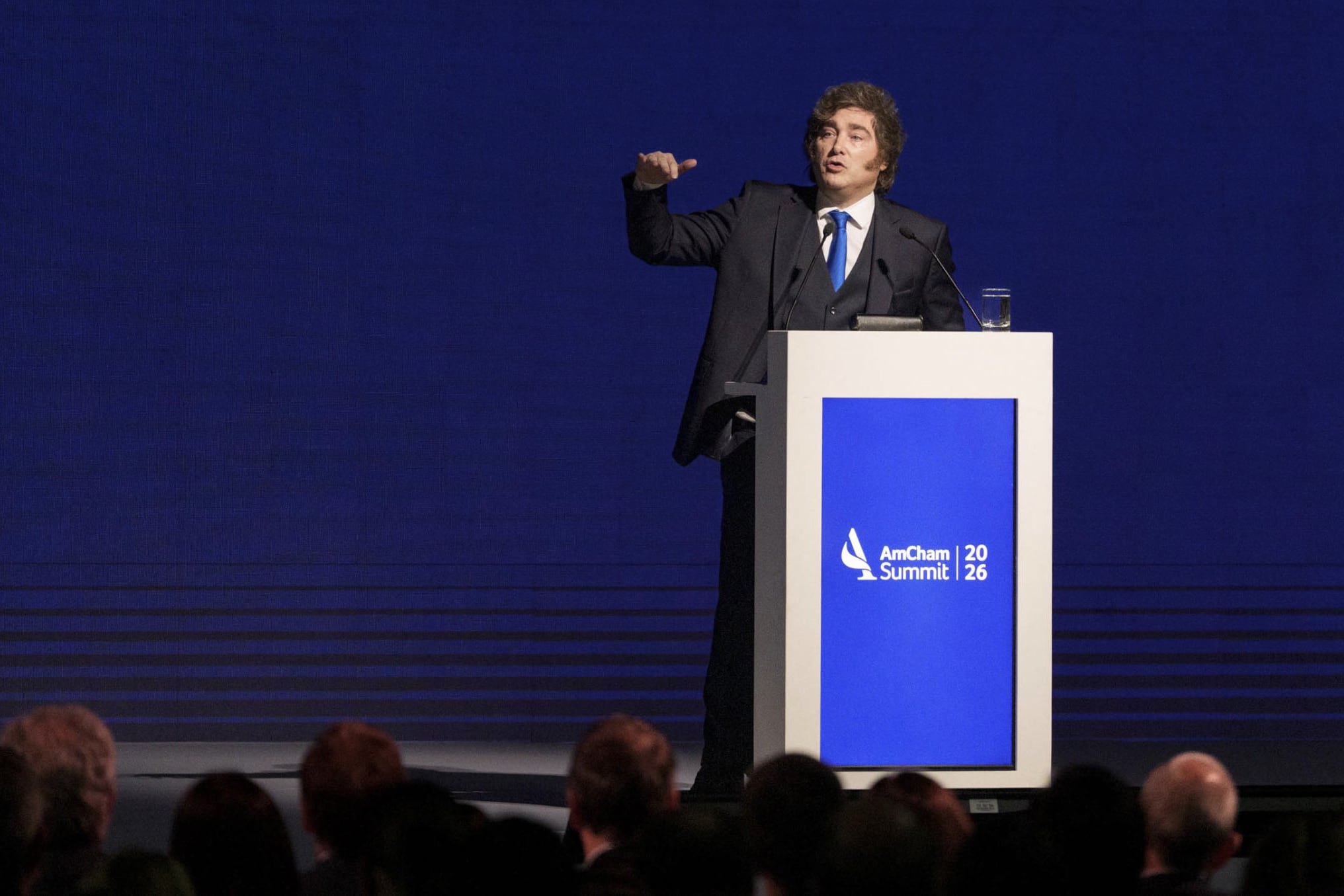 Javier Milei en foro AMCHAM 2026