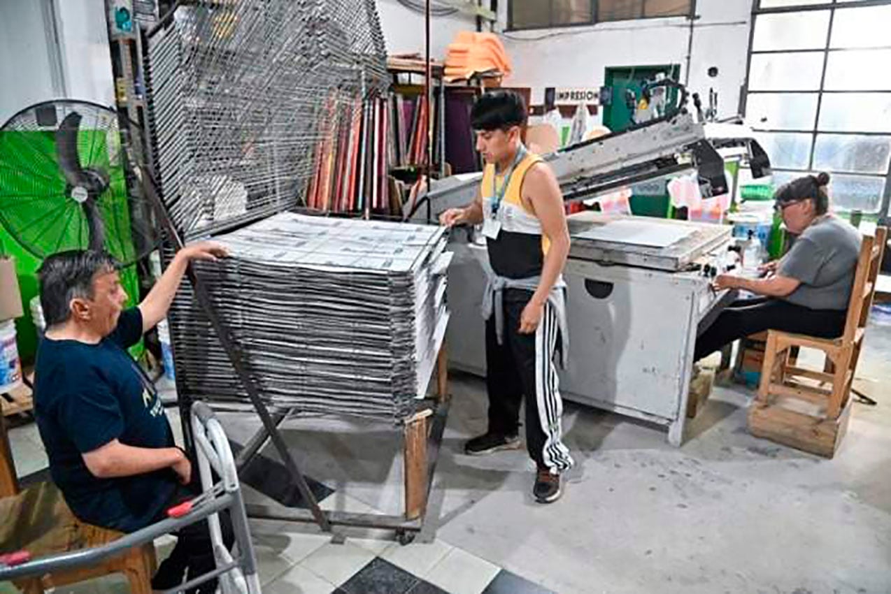 FOTO GENTILEZA
taller protegido producción los tilos la plata