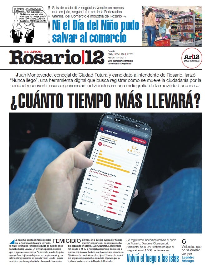 Juan Monteverde, concejal de Ciudad Futura y candidato a intendente de Rosario, lanzó “Nunca llego”, una herramienta digital que busca registrar cómo se mueve la ciudadanía por la ciudad y convertir esas experiencias individuales en una radiografía de la movilidad urbana