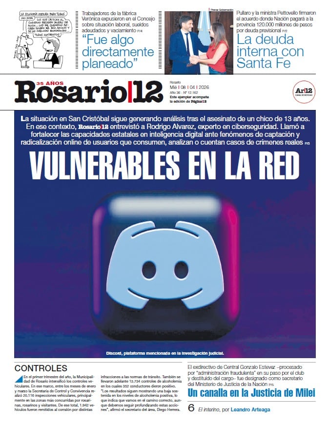 La situación en San Cristóbal sigue generando análisis tras el asesinato de un chico de 13 años. En ese contexto, Rosario/12 entrevistó a Rodrigo Alvarez, experto en ciberseguridad. Llamó a fortalecer las capacidades estatales en inteligencia digital ante fenómenos de captación y radicalización online de usuarios que consumen, analizan o cuentan casos de crímenes reales