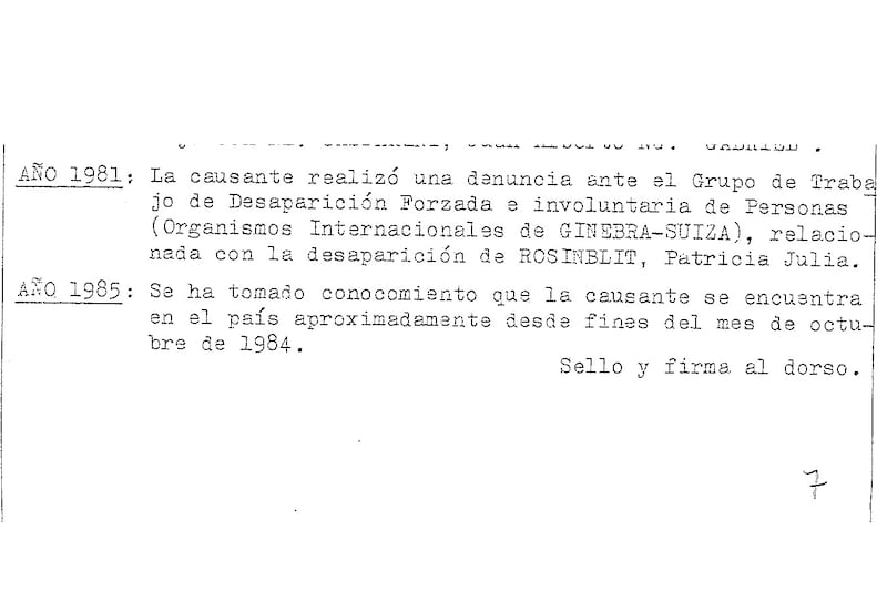 Archivos desclasificados de la dictadura