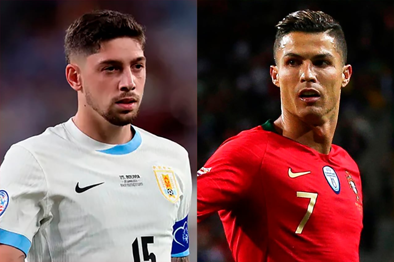 FOTO ARCHIVO
uruguay valverde portugal cristiano ronaldo