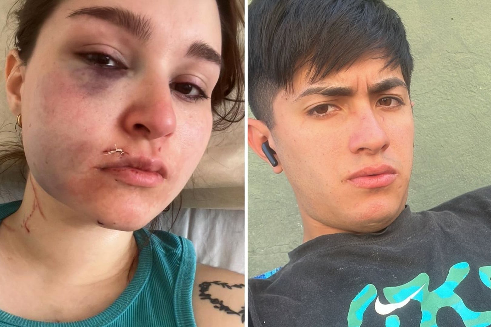 Kiara Maqueira y su agresor