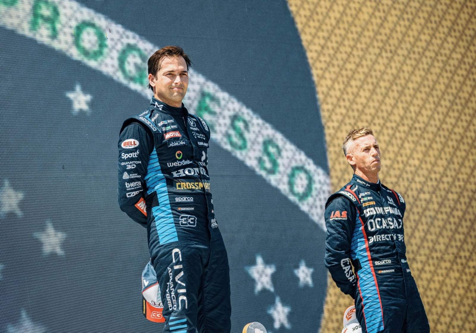 leonel pernía (derecha) y nelson piquet jr