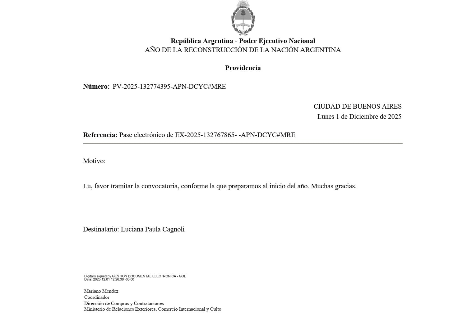 Documento vinculado a Federico Sturzenegger