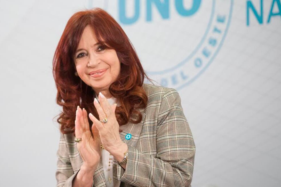 Cristina Kirchner en la clase magistral que dio en la Universidad Nacional del Oeste.