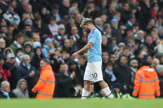 Agüero se fue reemplazado en el segund tiempo por el brasileño Gabriel Jesús.