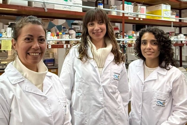 Jimena Prieto, Carolina Martinez y Ayelen Sosa fueron quienes desarrollaron el innovador vendaje. (Agencia de Noticias de la UNQ)