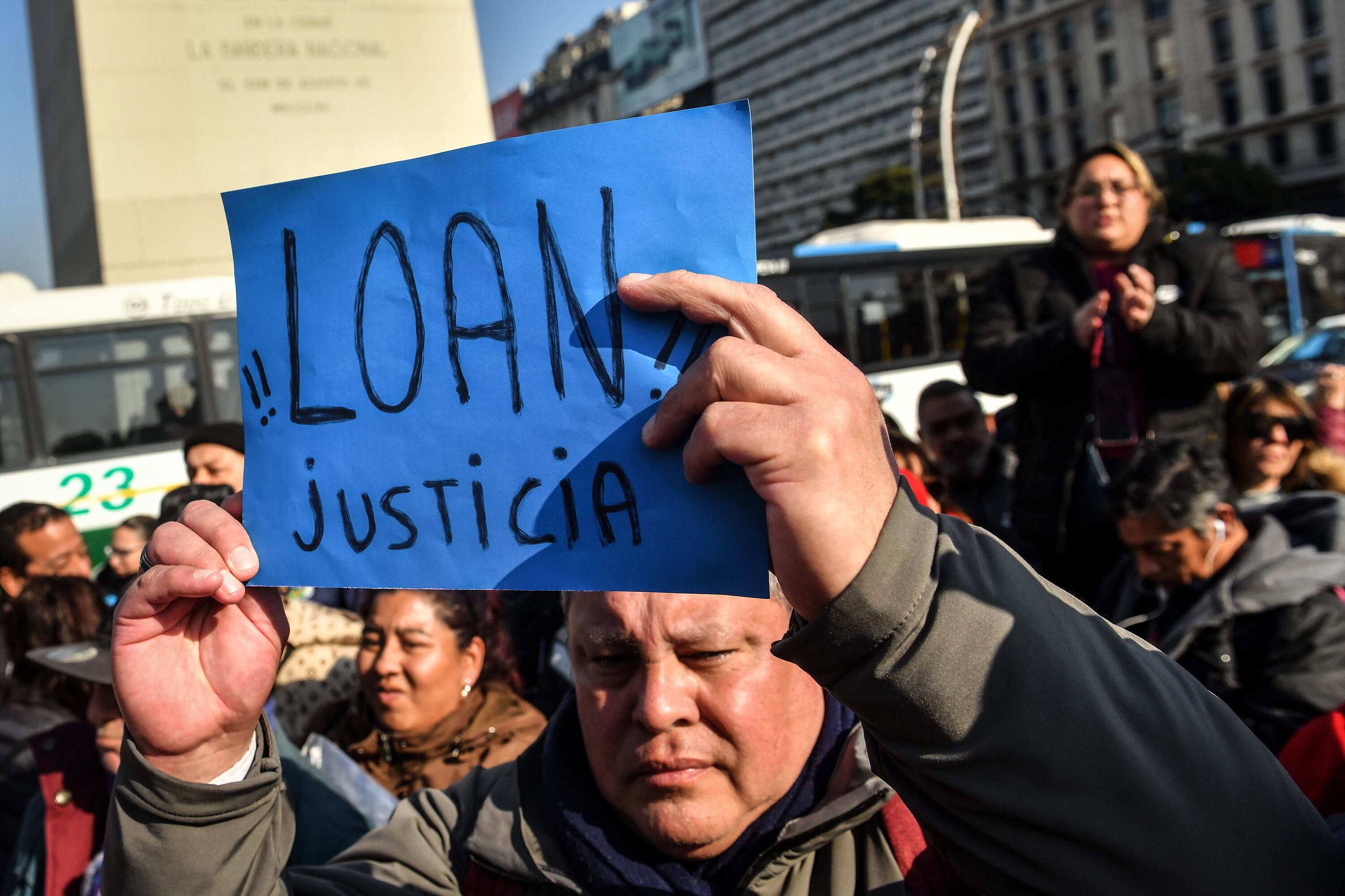 En el Obelisco también hubo un reclamo de justicia por Loan