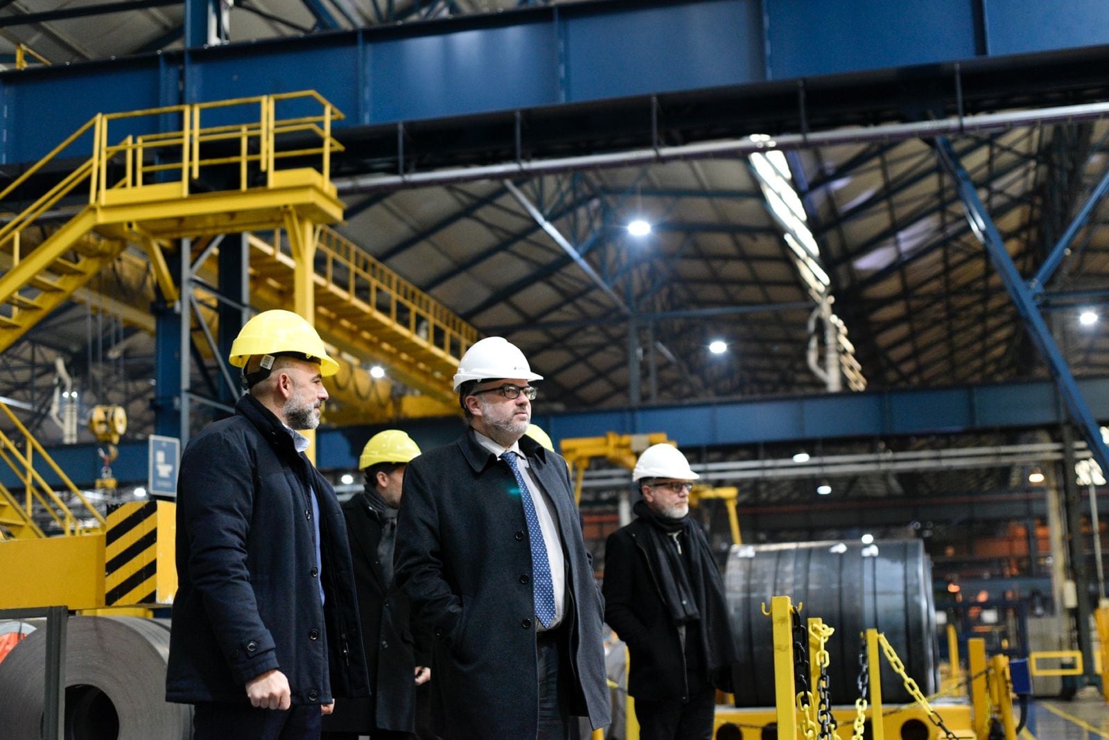El ministro Kulfas recorrió la planta de Laminados Industriales.