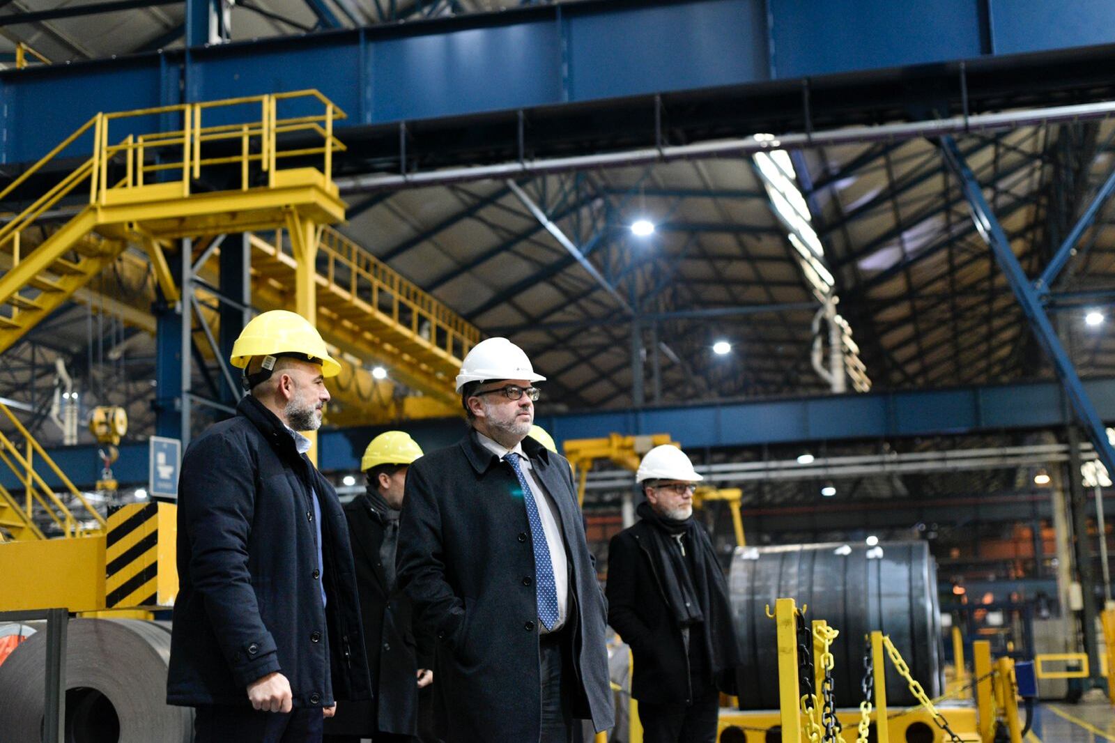 El ministro Kulfas recorrió la planta de Laminados Industriales.