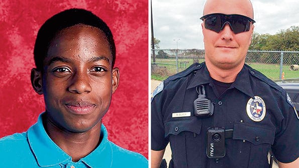 Jordan Edwards fue baleado por el entonces policía Roy Oliver (der.) en Dallas, Texas.