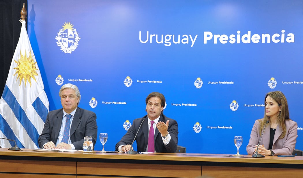 Conferencia de Lacalle Pou sobre negociaciones con China. Fuente: Presidencia de Uruguay
