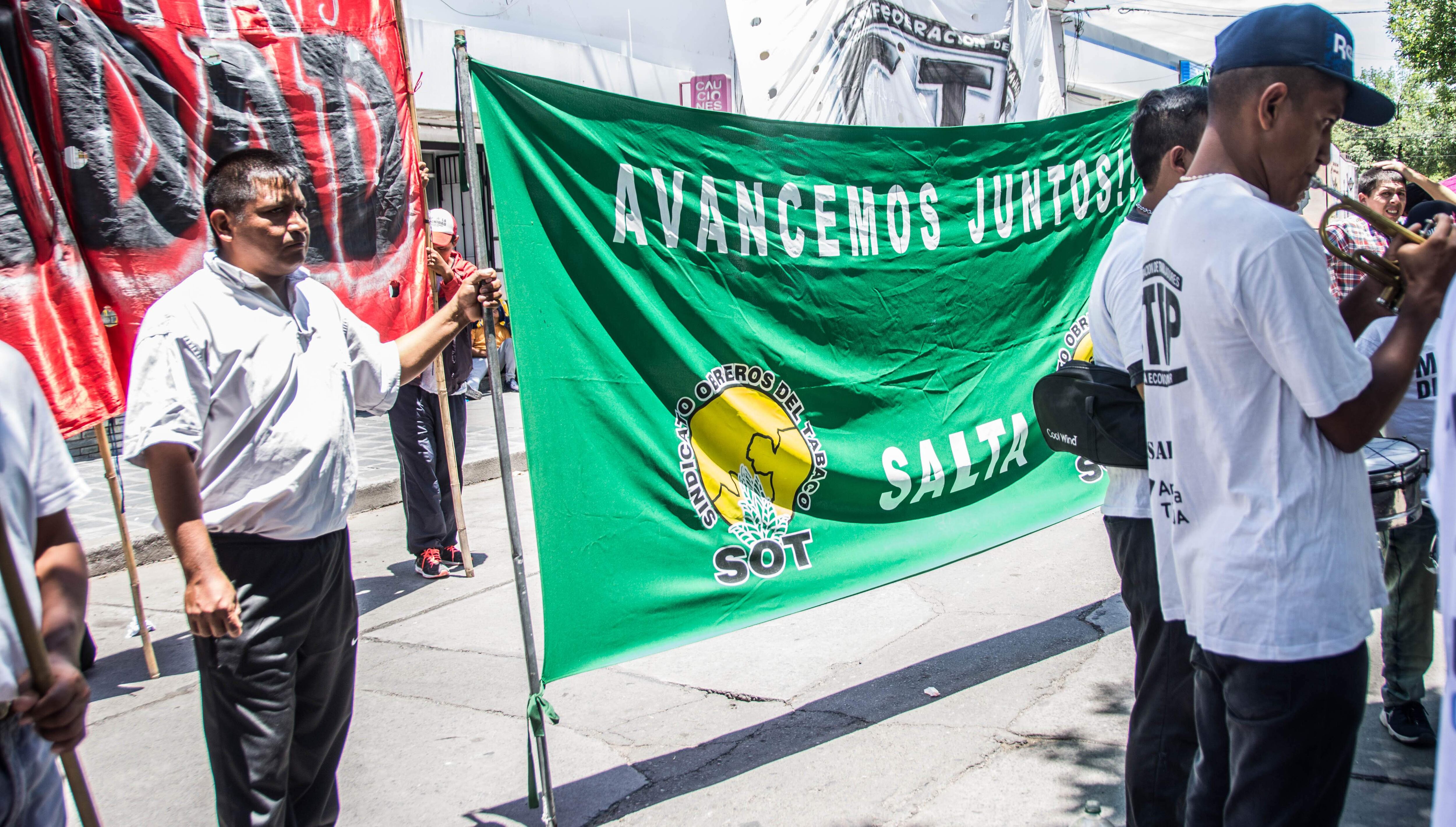 Manifestación frente a la Secretaría de Trabajo