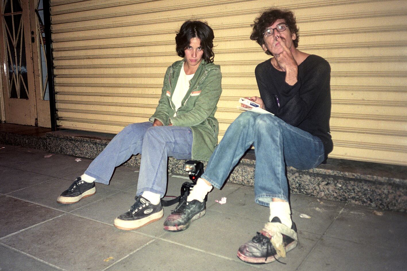 Nora con Charly, una foto icónica.