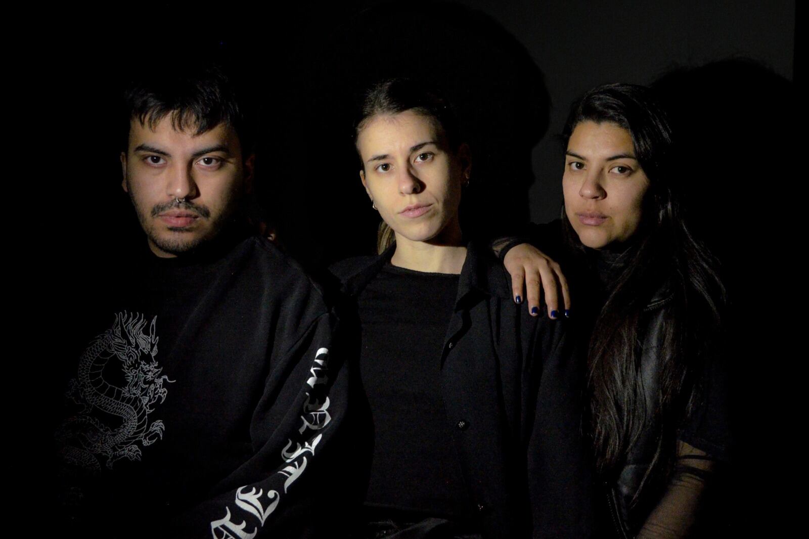 Gregorio Navarro, Candela Moyano y Camila Guardia.