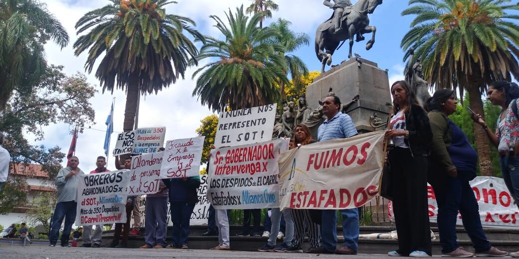 En la plaza 9 de Julio