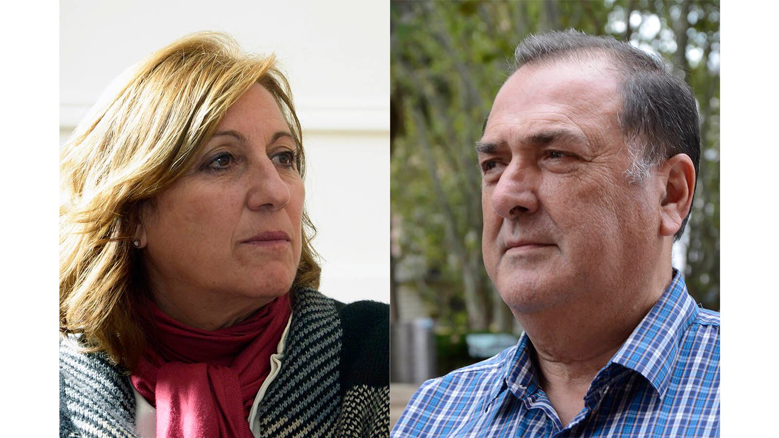 La intendenta Fein y el gremialista Ratner.