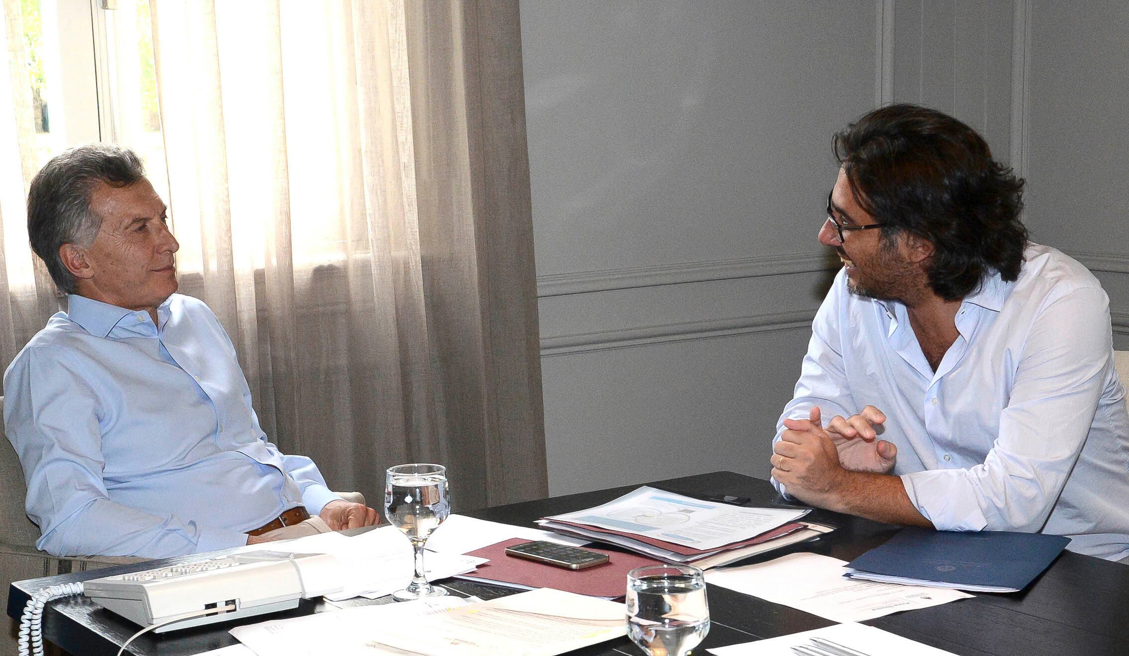 Macri con su ministro de Justicia, Germán Garavano.