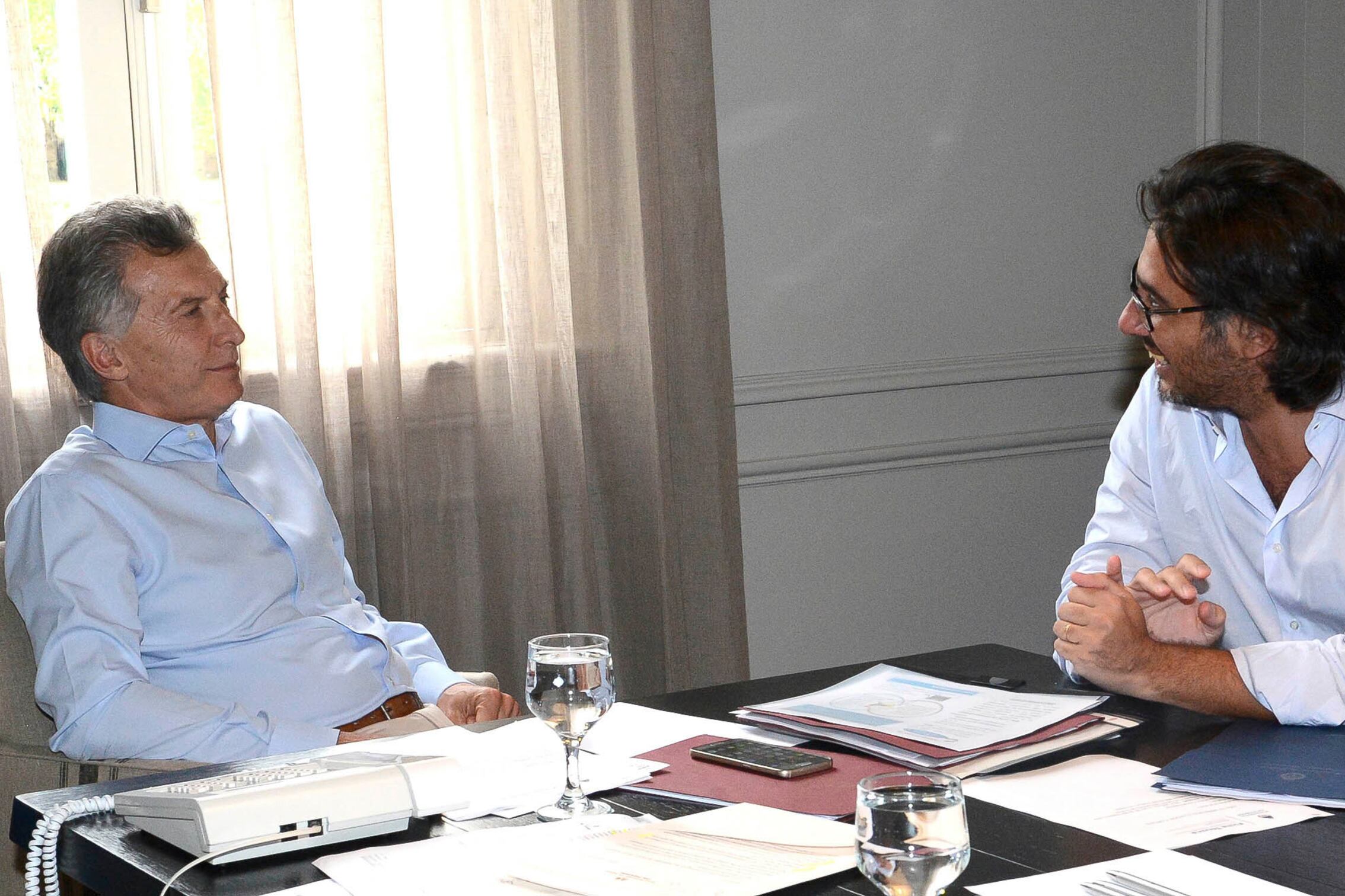 Macri con su ministro de Justicia, Germán Garavano.