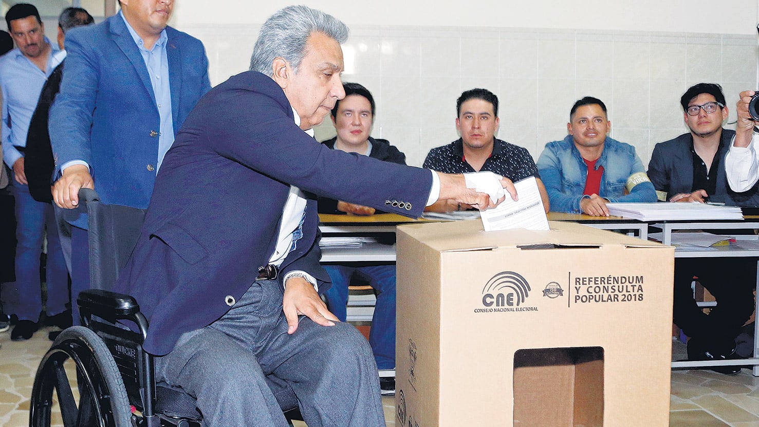 El presidente Lenín Moreno celebró la “clara y contundente victoria” que tuvo el Sí.
