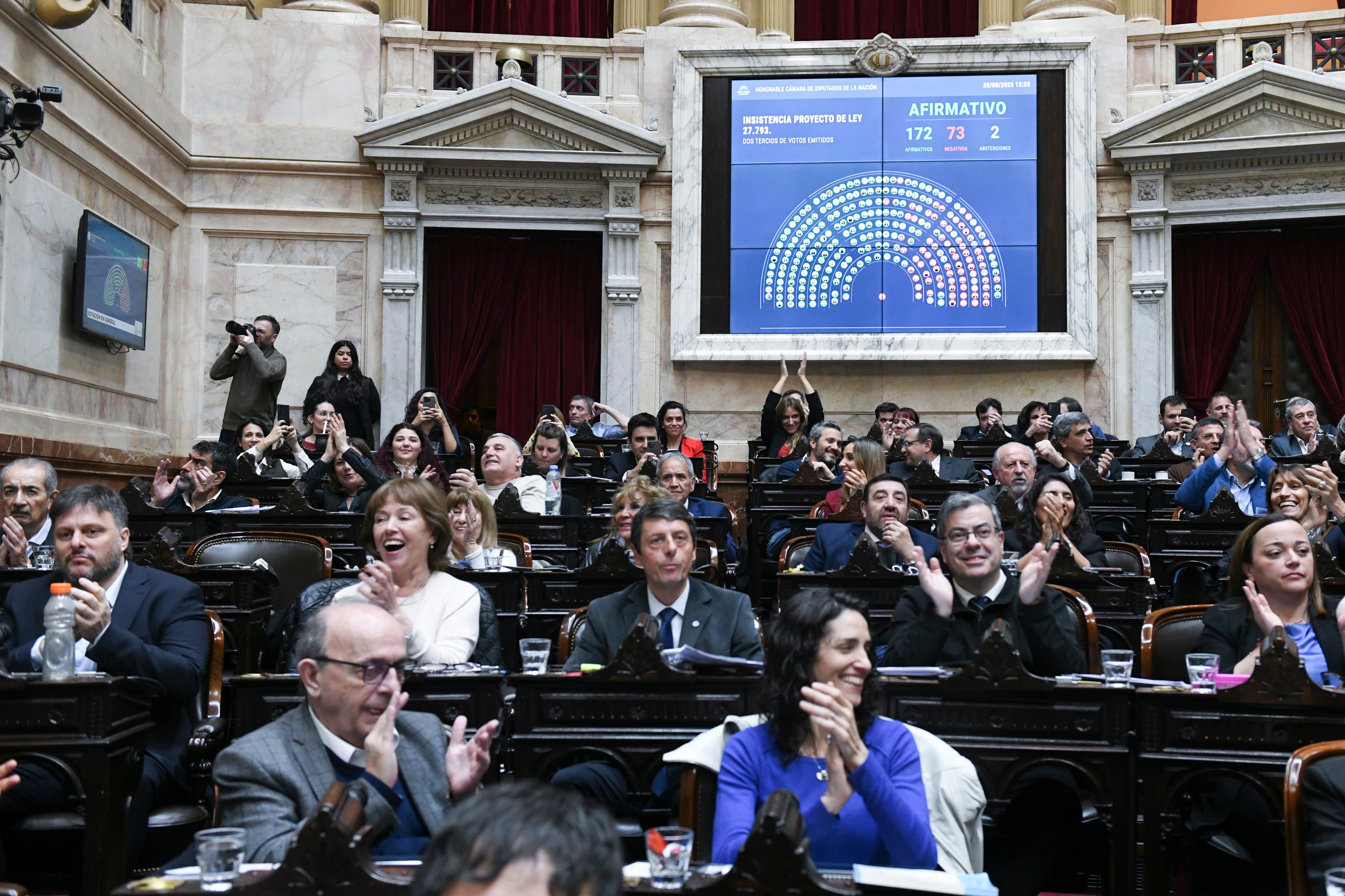 El bloque de Unión por la Patria en la Cámara de Diputados.