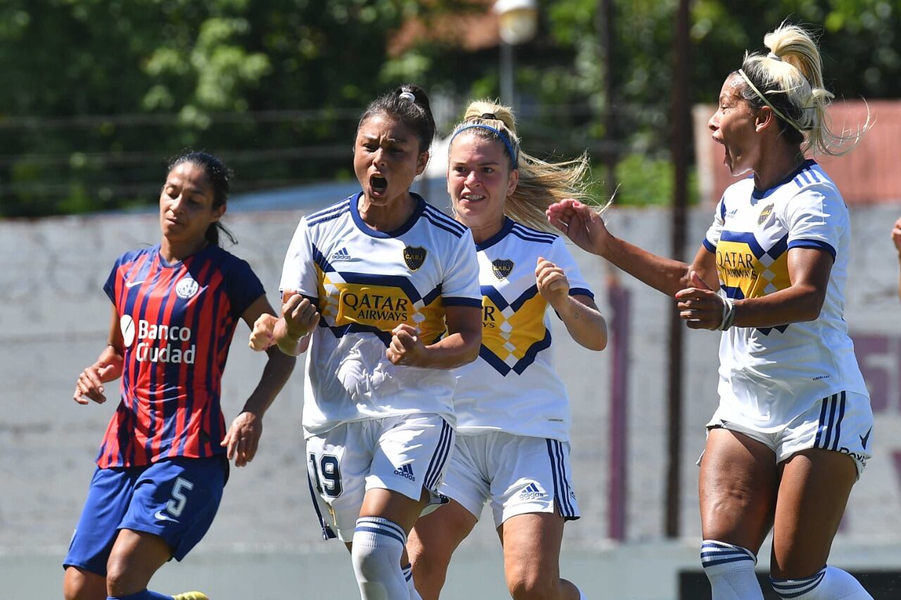 El festejo de las chicas de Boca.
